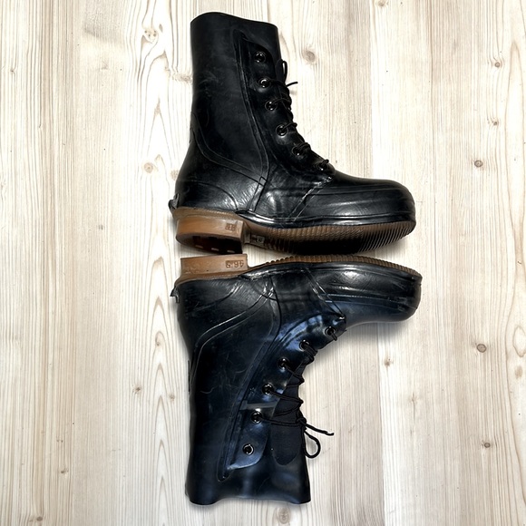 Vintage 1970s Rubber Military Boots - Picture 7 of 12